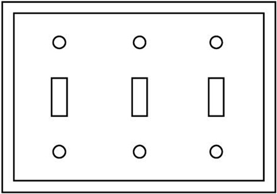 3-Gang Toggle Device Switch Wallplate, UL Listing