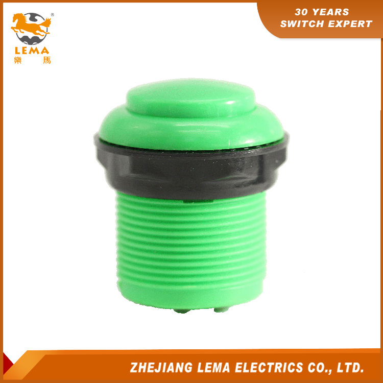 Lema 3A 8A 16A 33.4mm Green Plastic Push Button Micro Switch Pbs-009