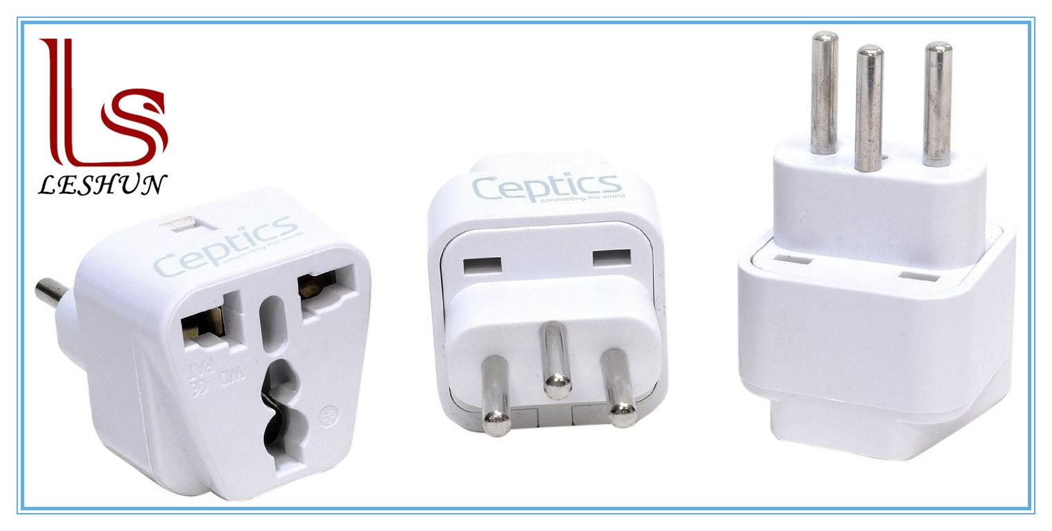 3 Pack [Grounded & Universal] Travel Plug Adapter (Type J)