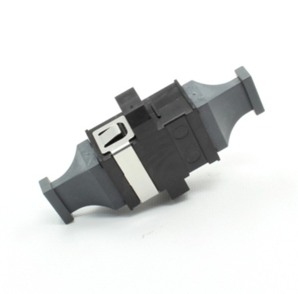 MPO Fiber Optic Adapter with Black Housing and Cap