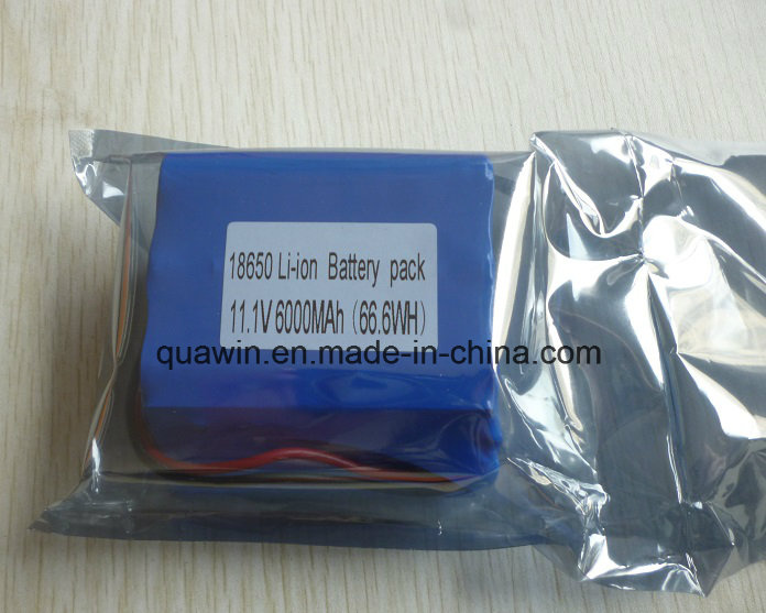 3s2p 18650 Lithium Battery Pack 11.1V 6000mAh