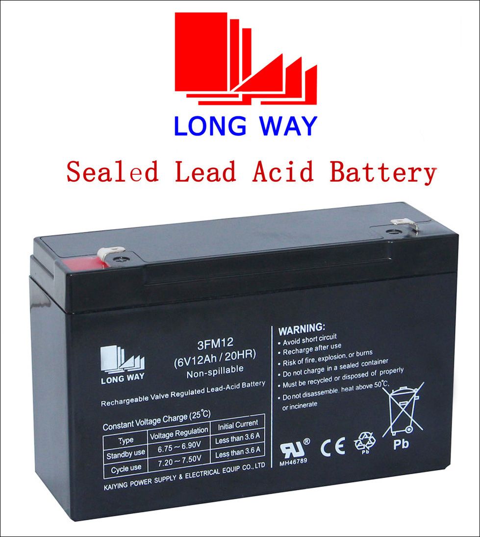 6V12ah Storage Valve Regulated Lead Acid Battery