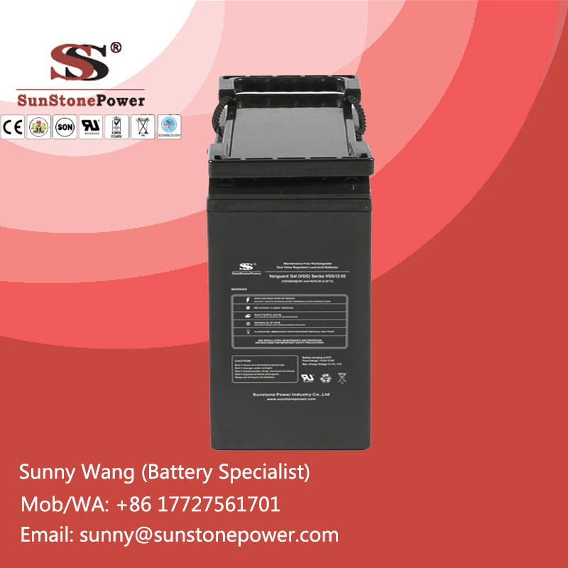 12V 55ah Front Terminal Deep Cycle Gel Solar Battery