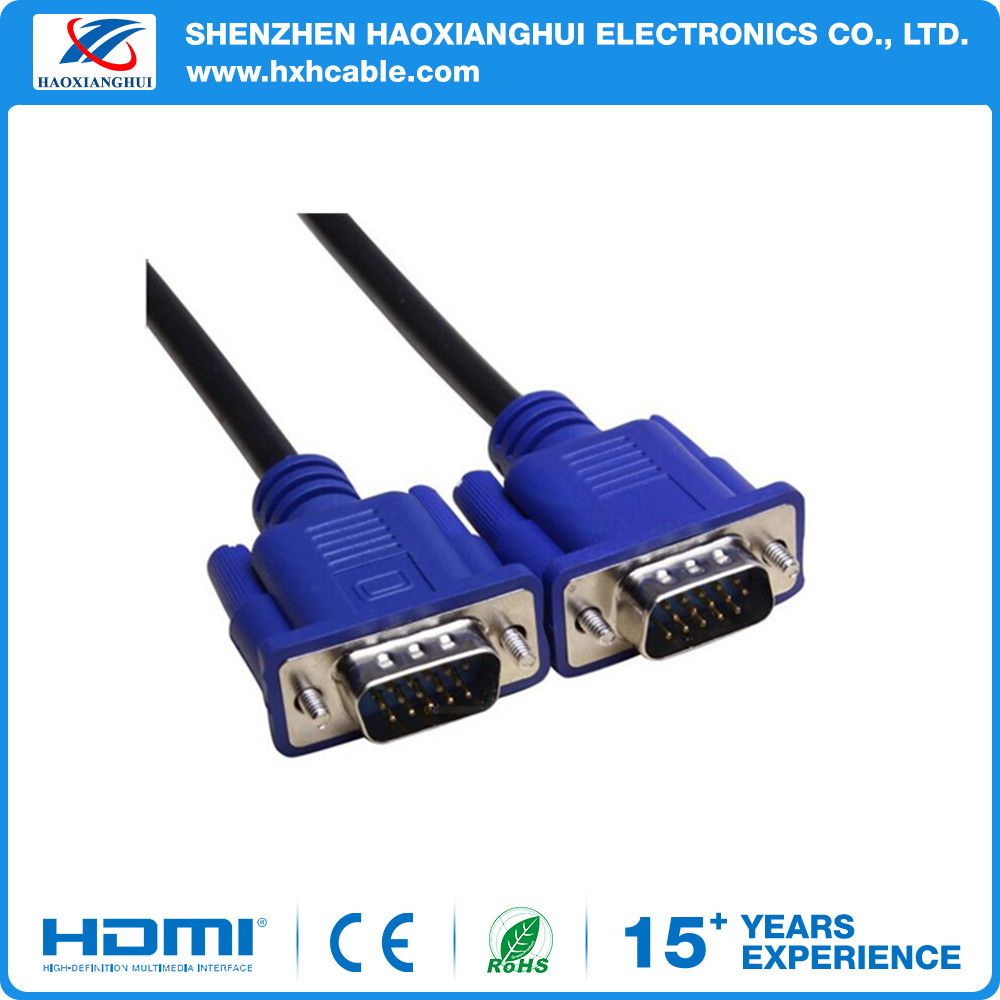 Shenzhen Nickel Plated VGA Cable with Screws
