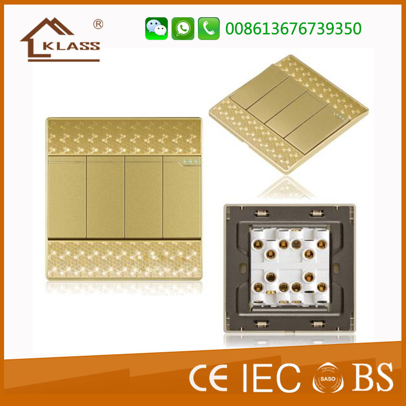 Hot New Products Four Gang Lighting Switch with Ce Certificate