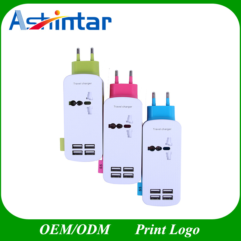 4 USB Ports Universal 3in1 Socket Travel Charger Wall Charger