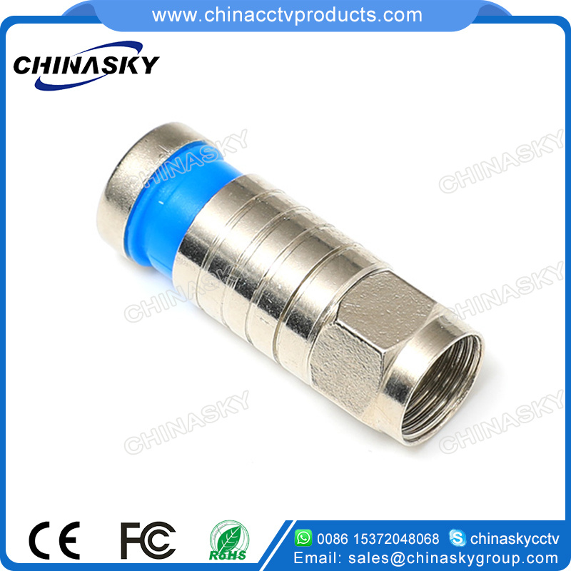 RG6 Coaxial Cable F Compression Connector for CCTV Camera (CT5064)