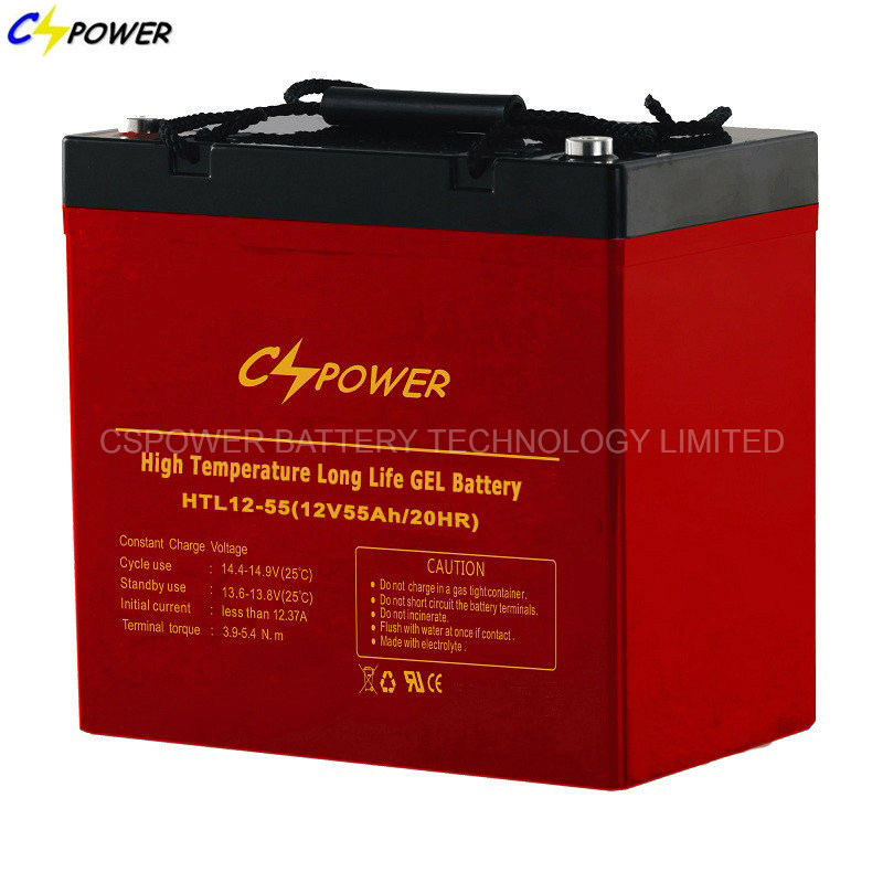 12V55ah Cspower High Temperature Long Life Gel UPS Battery