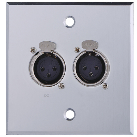 Aluminum XLR Wall Socket, Face Plate (9.2036)