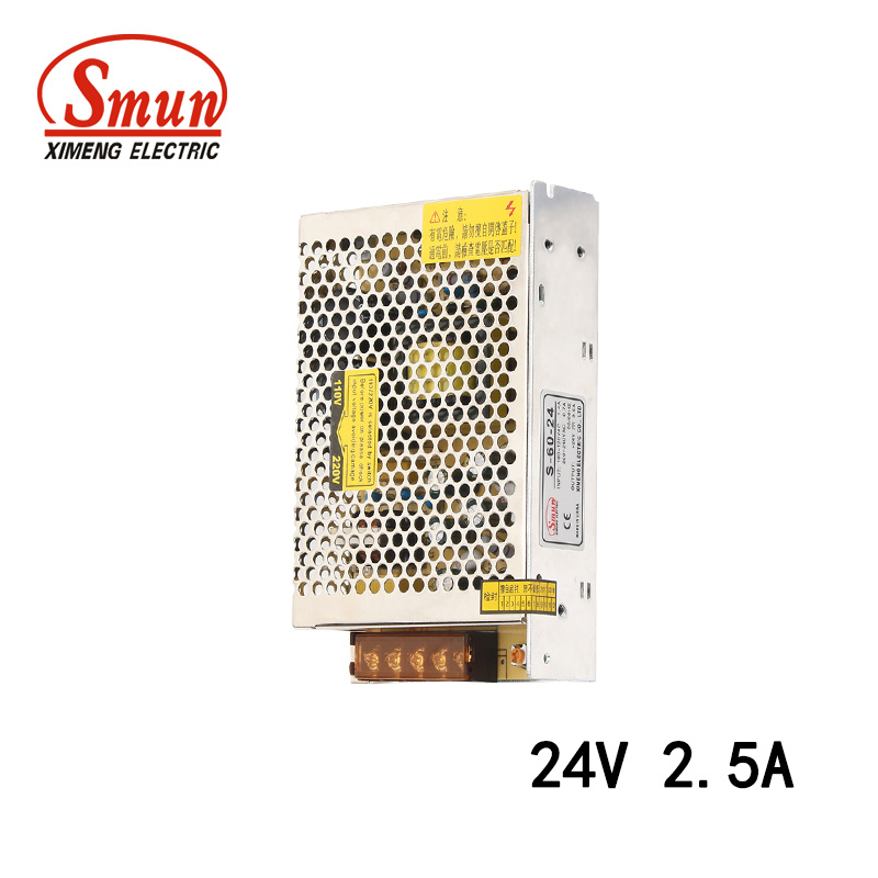 Smun S-60-24 60W 24VDC 2.5A Single Output Switching Power Supply