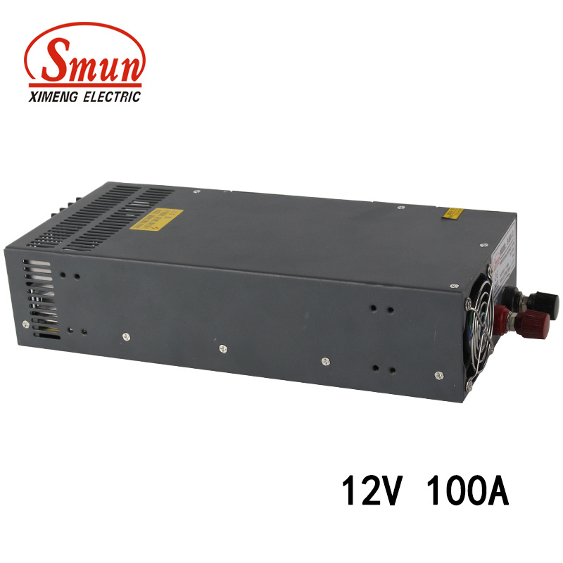 Smun S-1200-12 110V/220VAC Input 12VDC 100A Output 1200W Power Supply