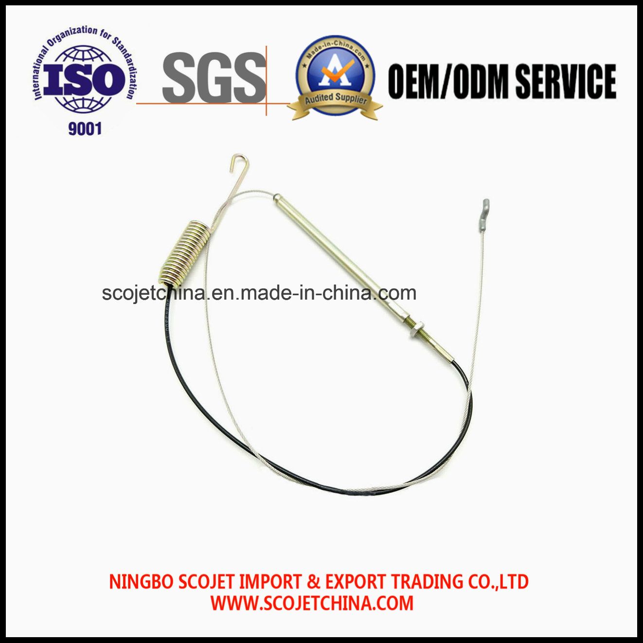 Control Cable with Die Cast End and Extension Spring