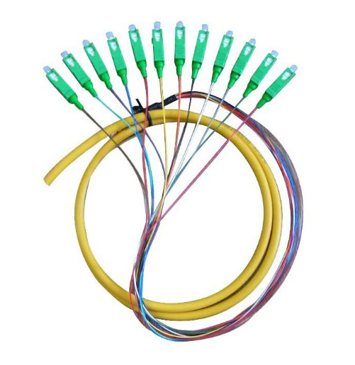 12 Core Sc APC Single Mode Fiber Optic Pigtail