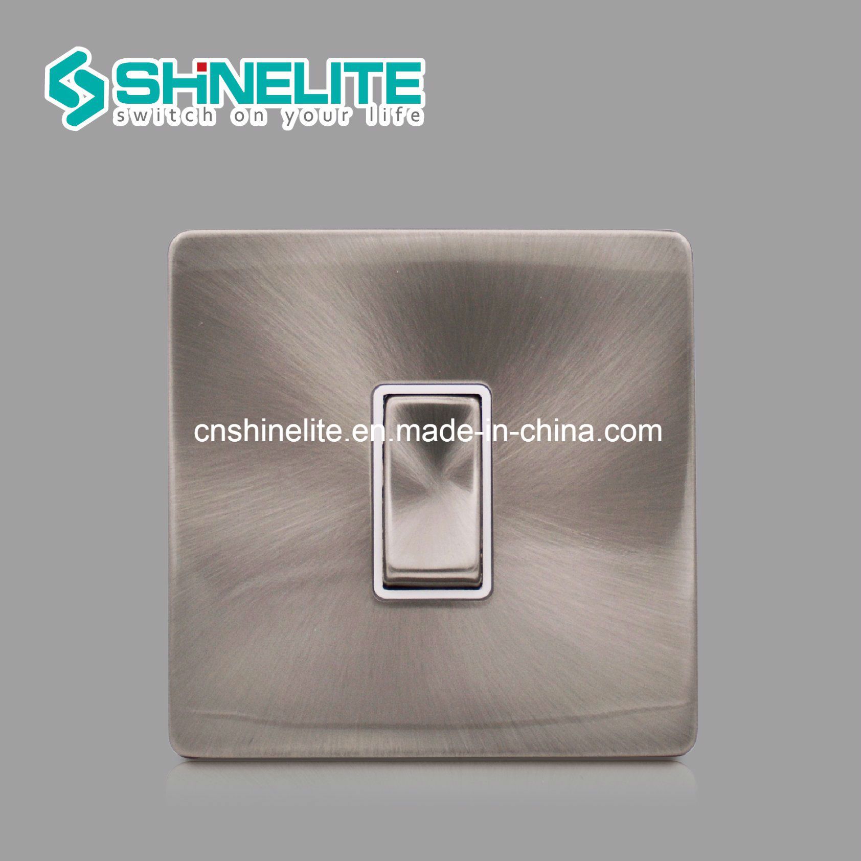 Hot Sales Satin Chrome 1 Gang 1 Way Wall Switch