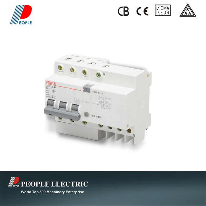 RCCB with Overcurrent Protection 6ka 3p Dz47le-32