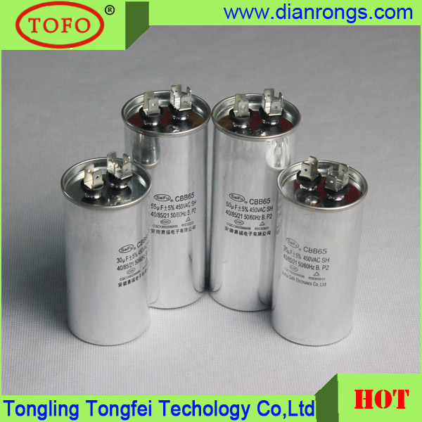 Cbb65 Air Conditioner 450VAC 20UF Motor Run Capacitor