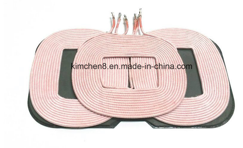 Three Copper Coils with Ferrite Qi Wireless Power Coils