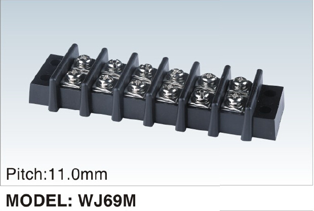 New Developing 11.0mm Pitch Double Row Barrier Terminal Block (WJ69M-11.0)