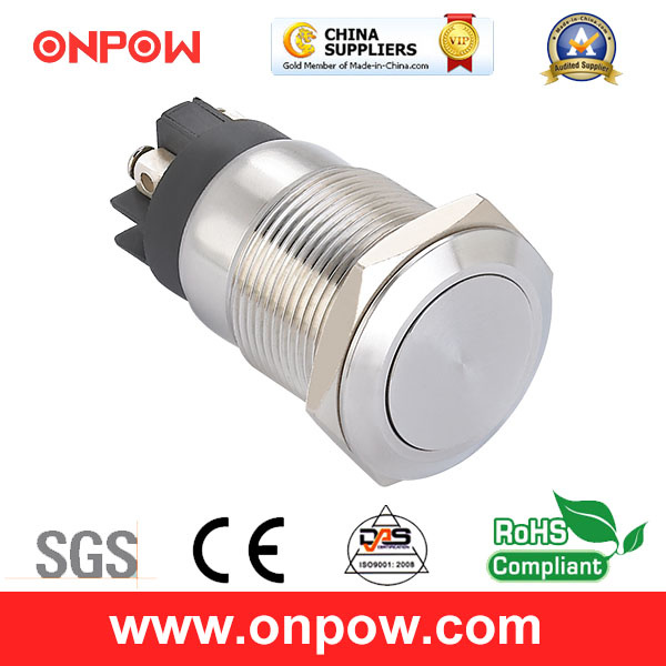 Onpow 19mm Metal Push Button Switch (LAS1GQ-11/L/S, 19mm, CE, CCC, RoHS)