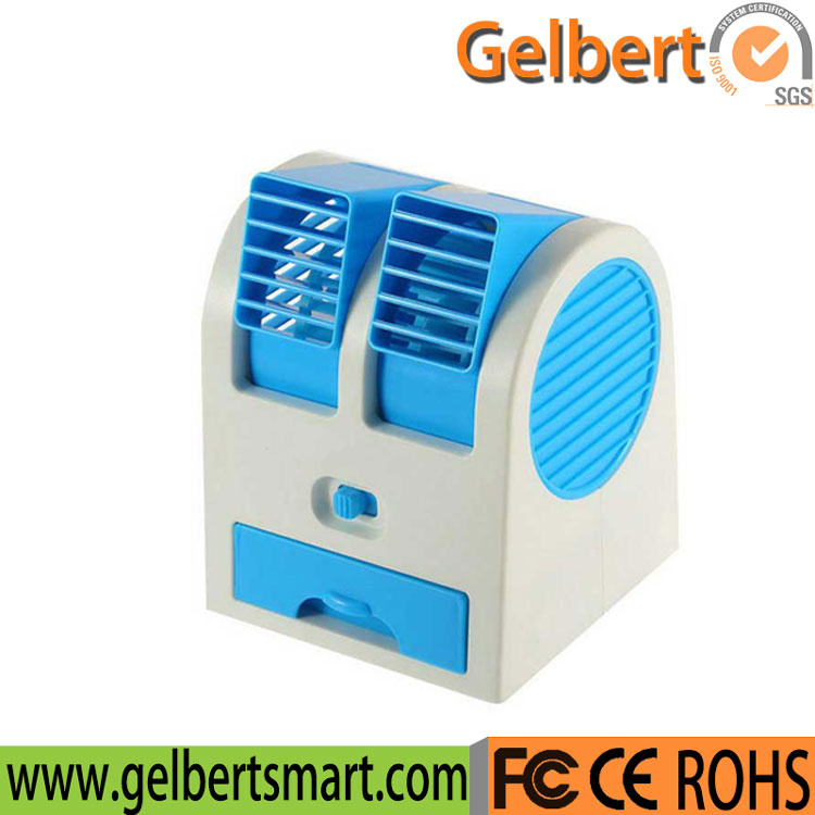 Desktop Dual Bladeless USB Cooling Air Conditioner Mini Small Fan