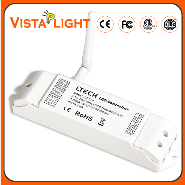 Universal DC5V-DC24V DMX Controller Wireless Transceiver for LED Products