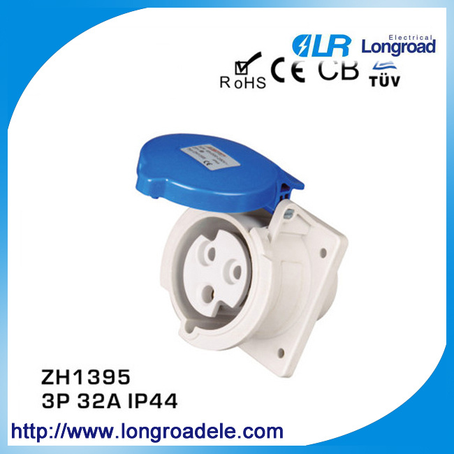 Flush Type Straight Electric 32 AMPS Industrial Socket