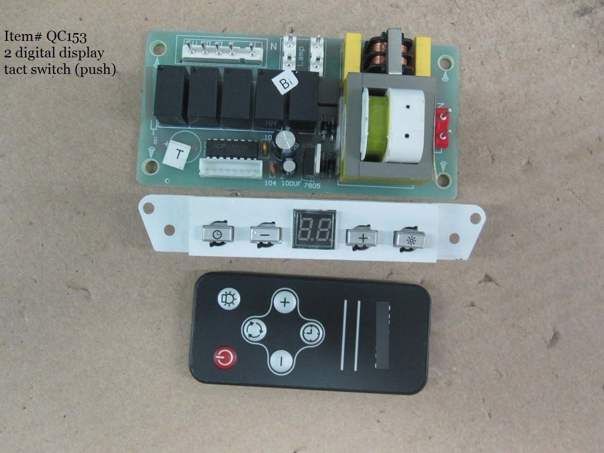 Range Hood Push Button Control Switch with 2 Digital Display