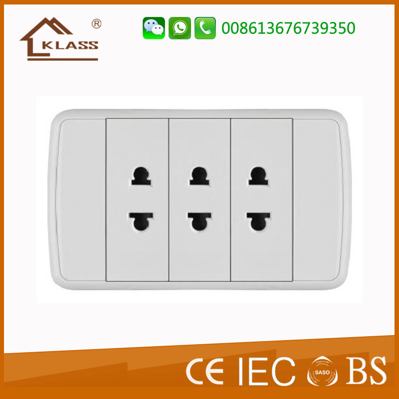 Bottom Price Triple Gang Two Pin Sockets