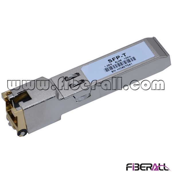 1000base-T SFP Transceiver for Copper 1.25gbps RJ45 100m