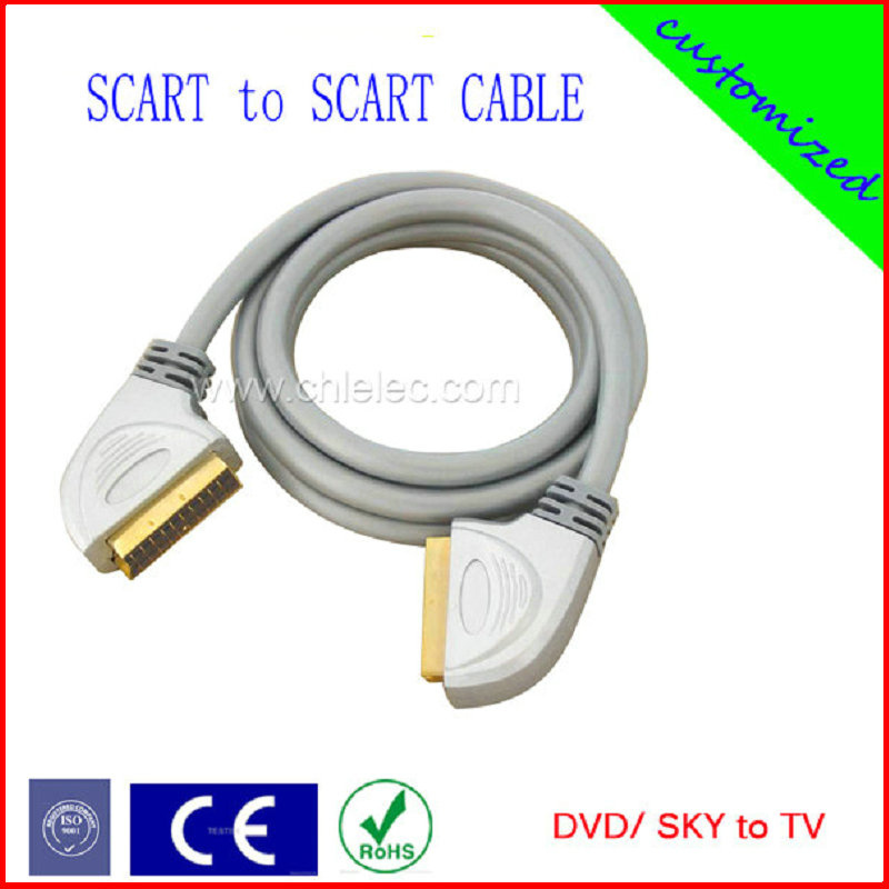 100% Tested Scart Cable with RoHS Certificate (SY023)