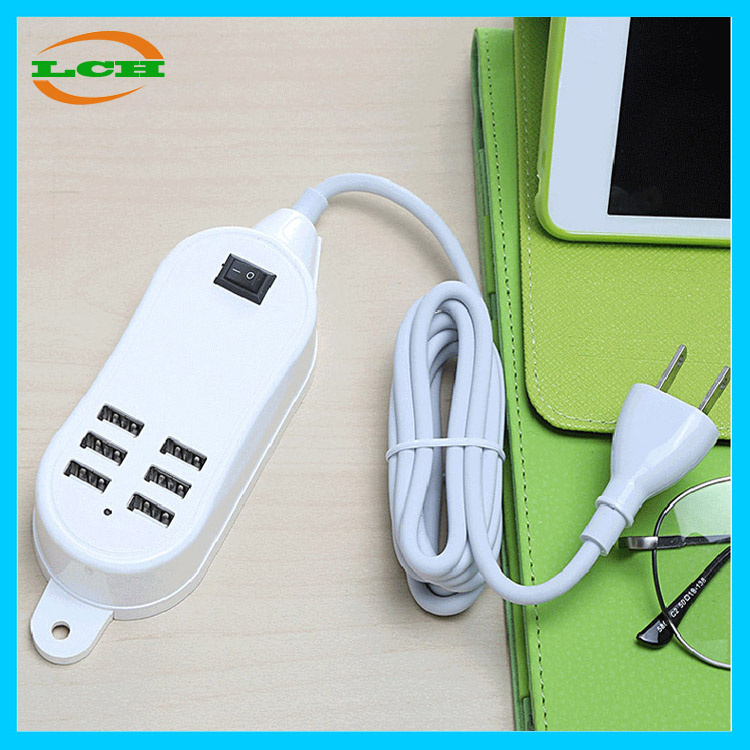Multifunction 6 Ports Extension Cord Charging Plug