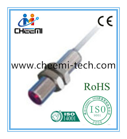 M12 Miniature Laser Switch Diffuse Reflection 300mm NPN PNP