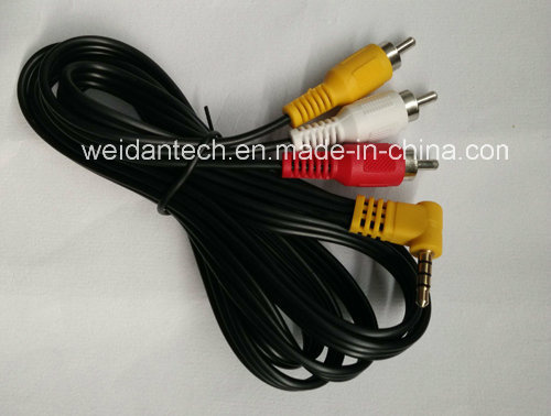 3.5mm Stereo Audio Triple Channel to 3RCA Chromatic Component Line