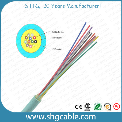 12 Fibers Multi Mode Distribution Fiber Optic Cable