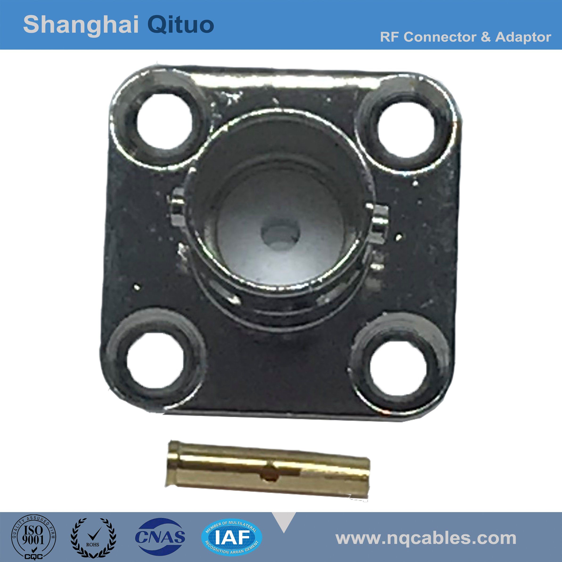 RF Connector BNC Straight Female Jack Flange 75ohm for 086u, 2u (BNC-75KFB2)