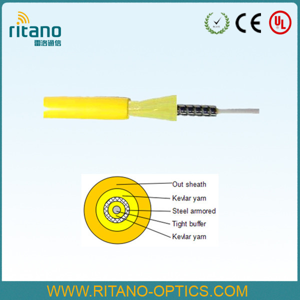 Single-Fiber Armored Indoor Fiber Optic Cable
