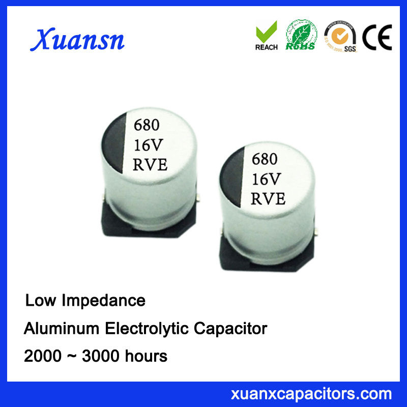 16V 680UF 3000hours SMD High Frequency Electrolytic Capacitor