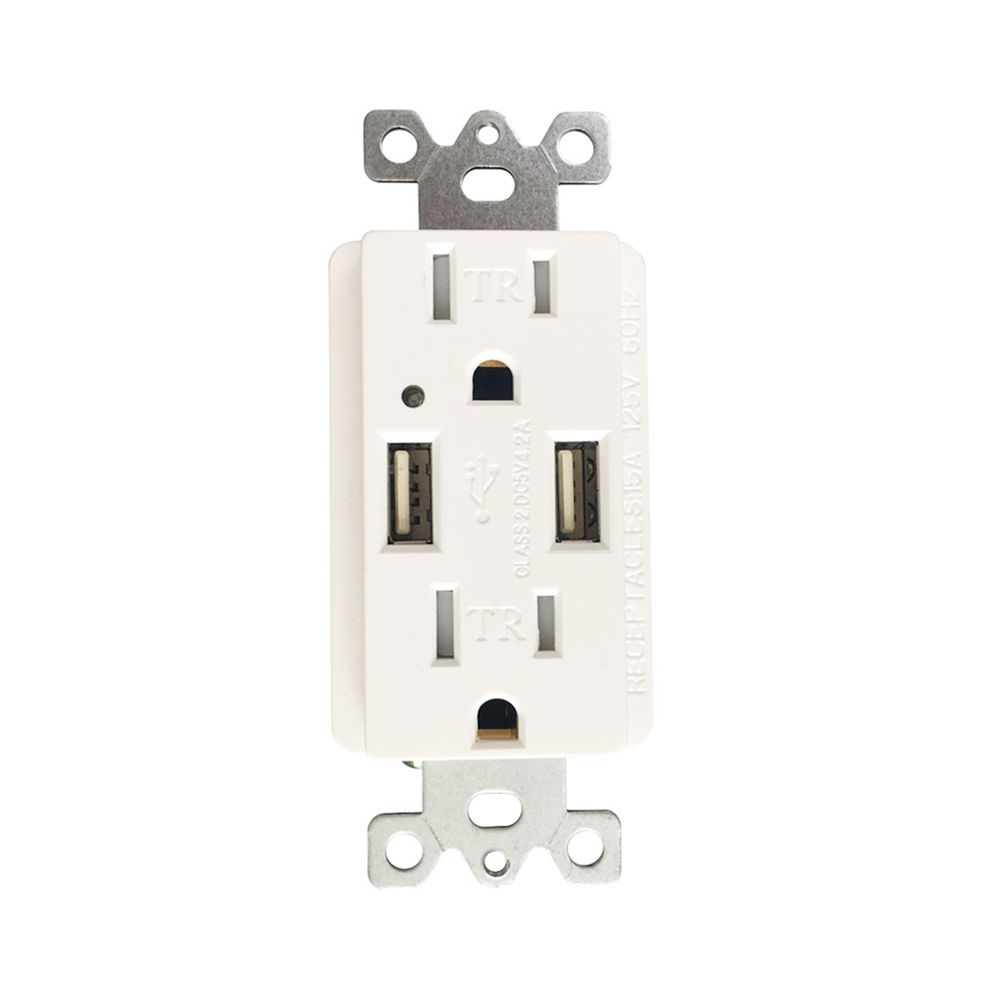 American Two Ports 4.2A 5V USB Receptacle UL Listed