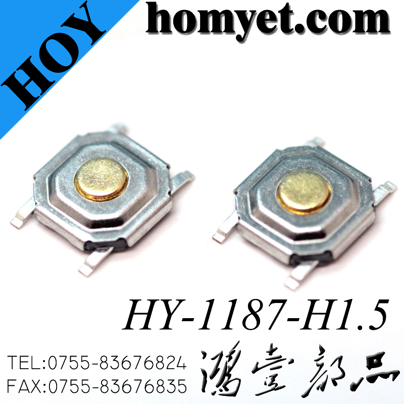 Factory Outlet 4pin SMT Copper Button Tact Switch for Digital Products