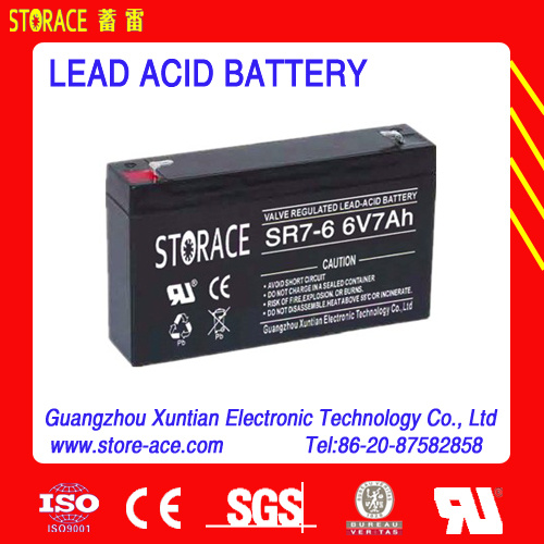 Sealed Lead Acid Battery 6V 7ah (Sr7-6)