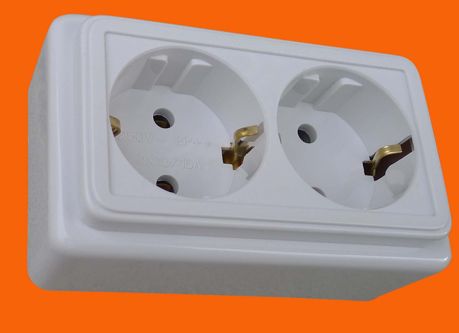 European Style Surface Mounted Electrical Outlet Double (S3210)