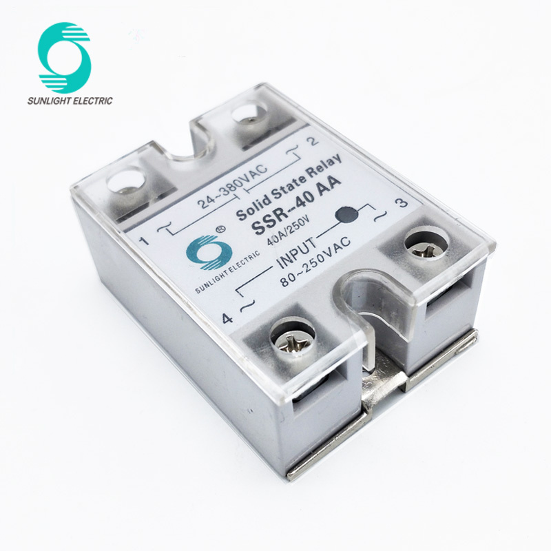 SSR-40AA 40AMP Control 80-250V AC Output 24-380V AC SSR Solid State Relay