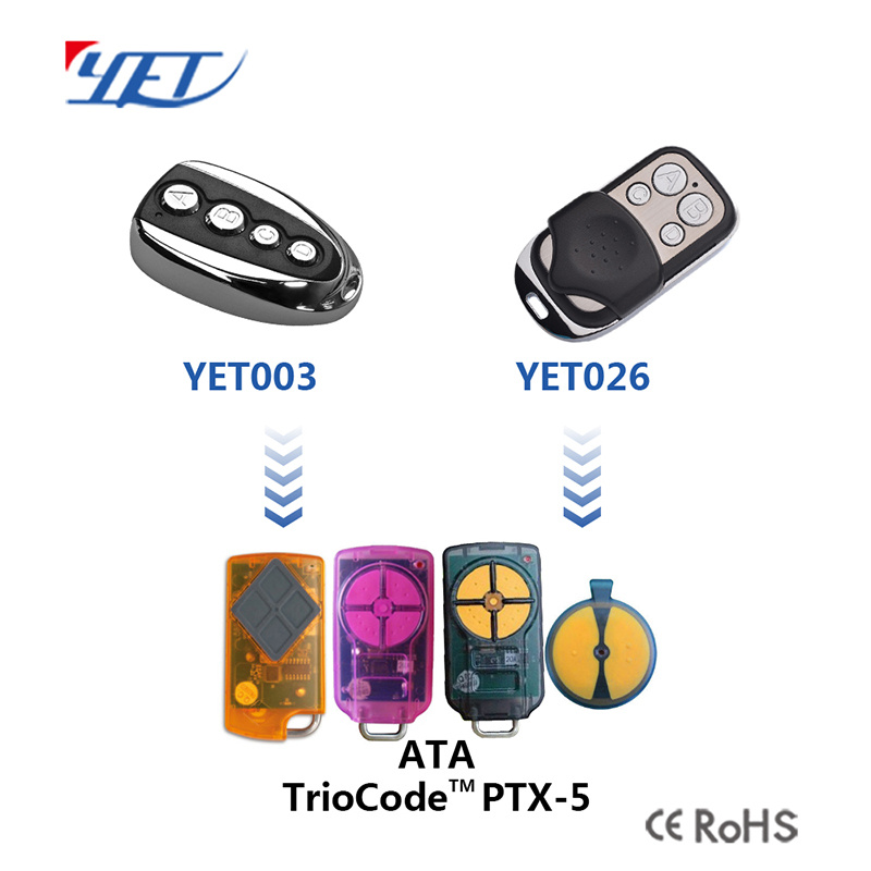 Replacement Rolling Code Remote Control ATA Ptx5 Compatible Garage Door Transmitter