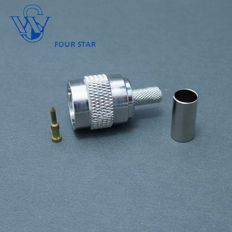 Rg223 Cable Male Plug Crimp RF Coaxial TNC Connector