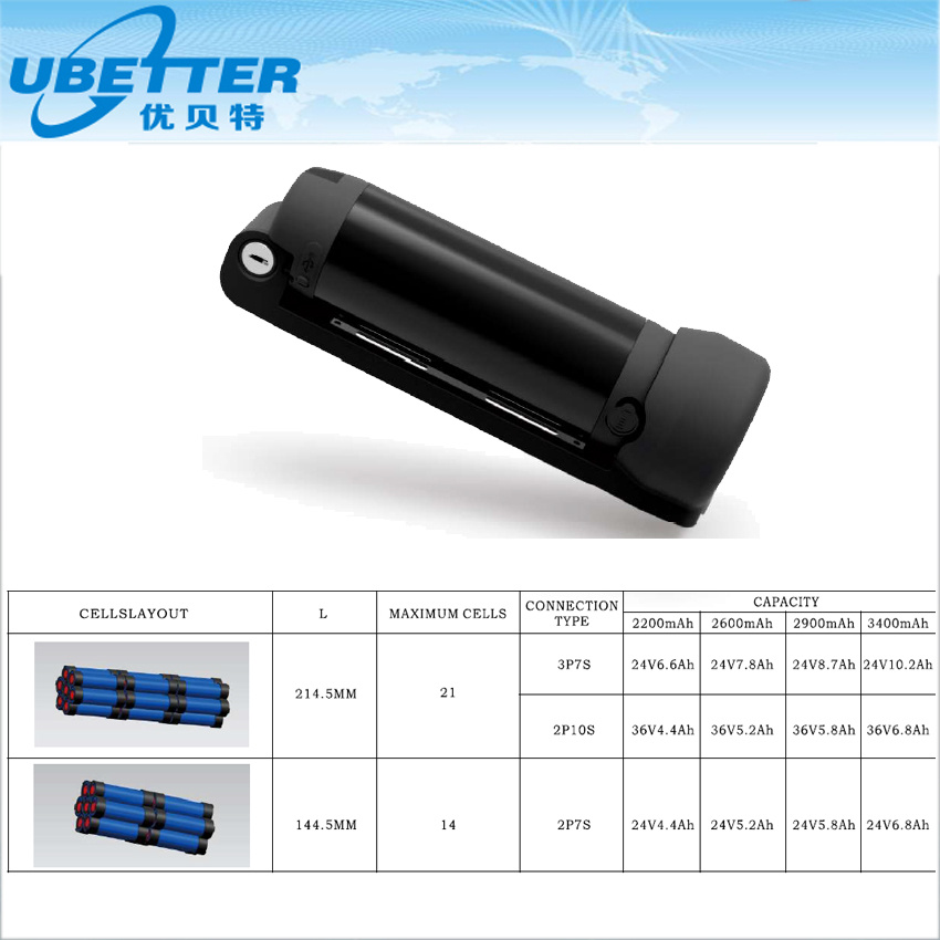 36V 48V Electric Bike Bicycle Scooter Lithium Ion Battery Pack