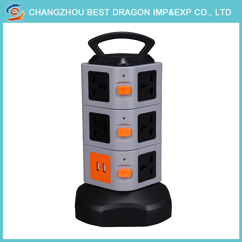 Three-Layer Vertical with Take-up Spool Multiple Extension Power Socket