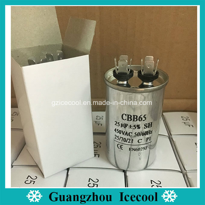 25UF Cbb65 Aluminum Shell Start Capacitor Run Capacitor 450V Cbb65 Capacitor