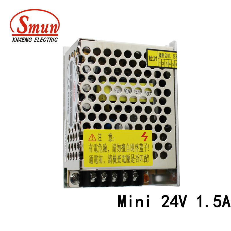 Smun Mini 35W 24V 1.5A DC Switching Power Supply SMPS
