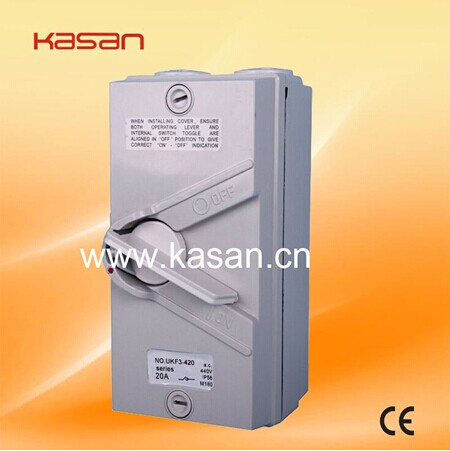 2p 440V 63A Weather Protected IP65 Isolating Switch