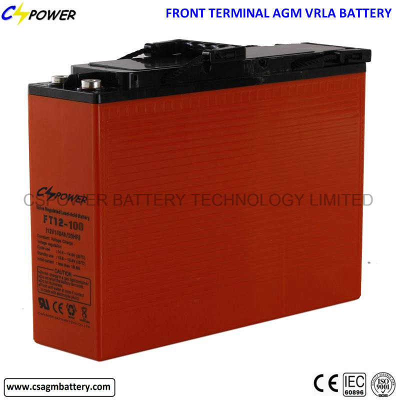 Front Terminal Type 12V 100ah Deep Cycle AGM Battery